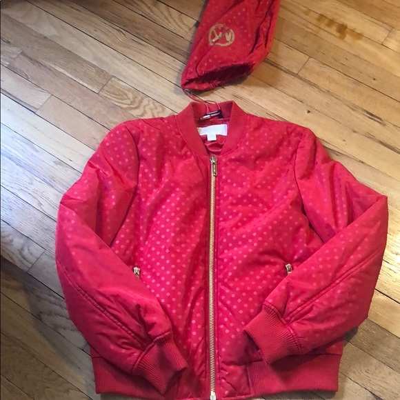 MICHAEL Michael Kors Polka Dot Bomber Jacket/Pouch - Picture 2 of 4